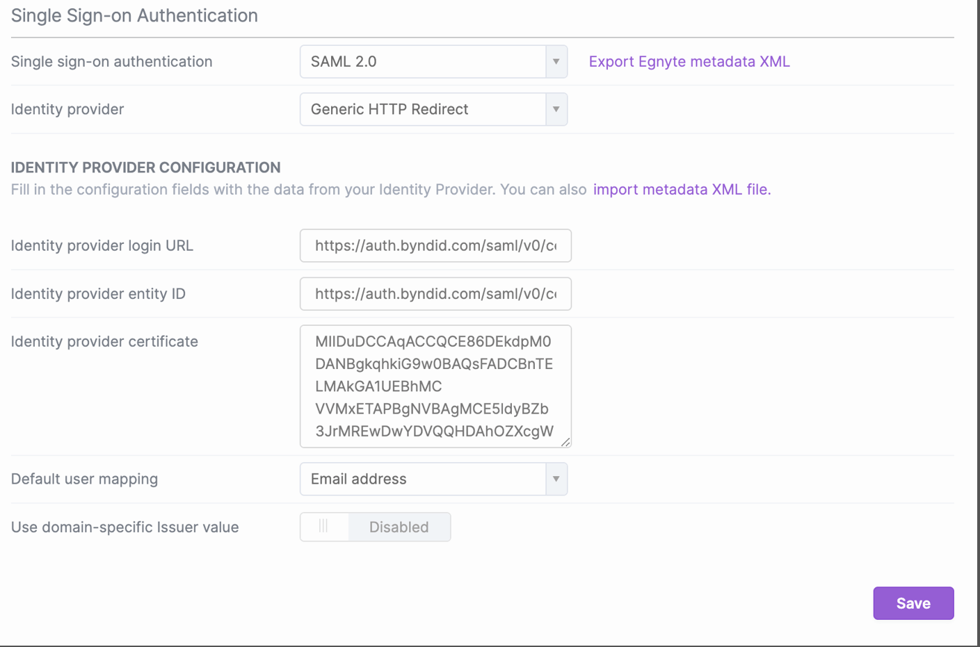 Integration Guide for Egnyte Beyond Identity