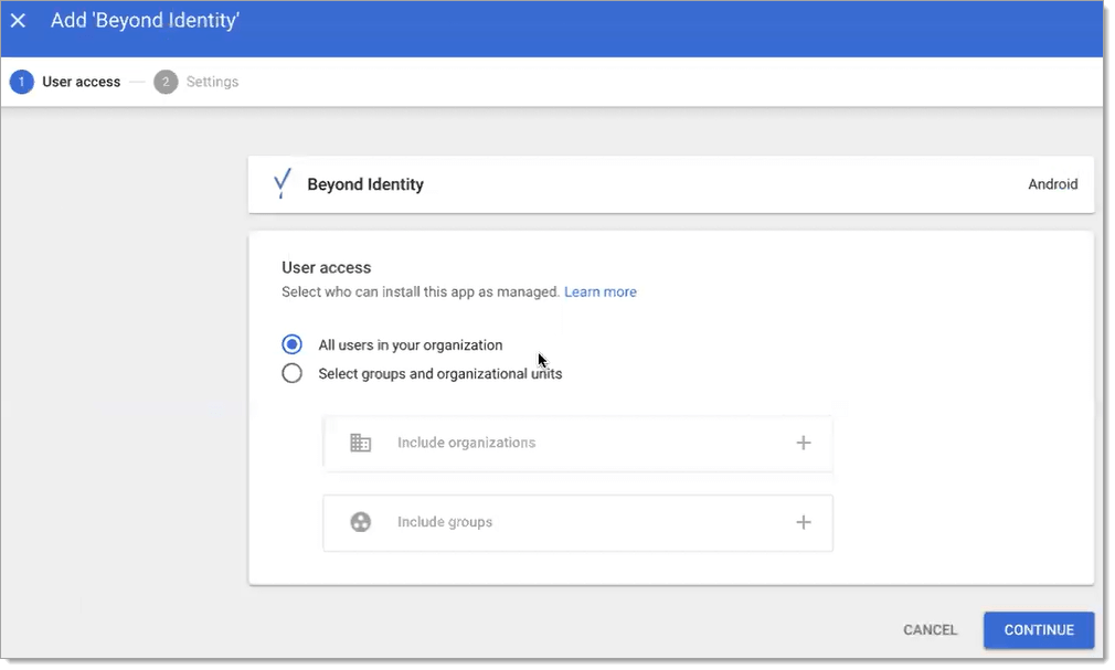 Integration Guide for Google Workspace MDM Beyond Identity