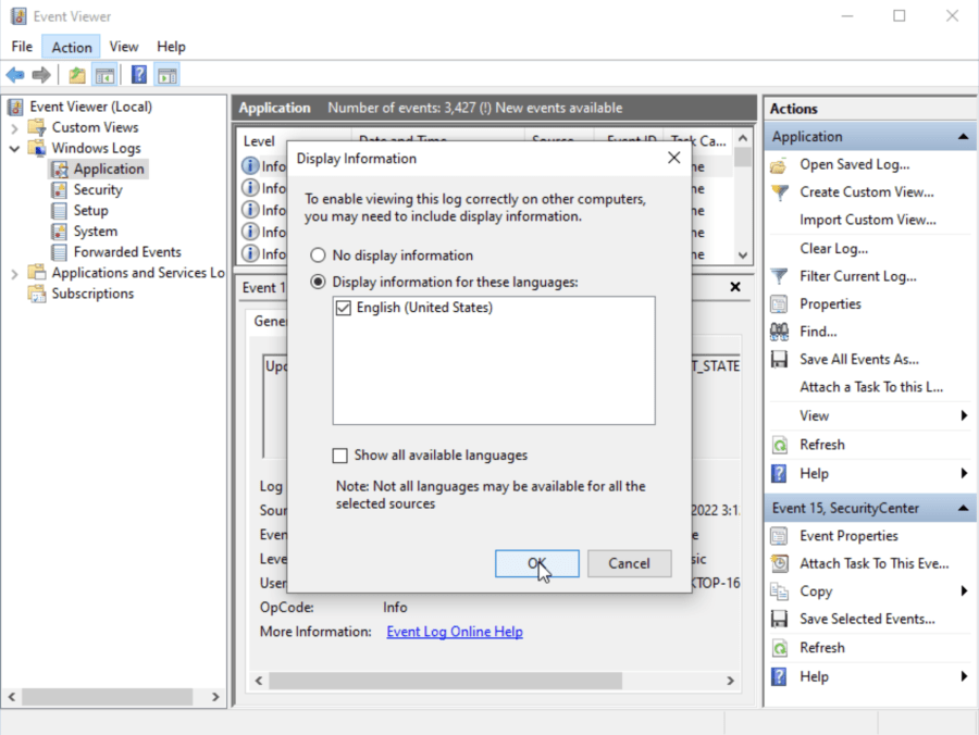 How to Export Windows event logs from Event Viewer Beyond Identity