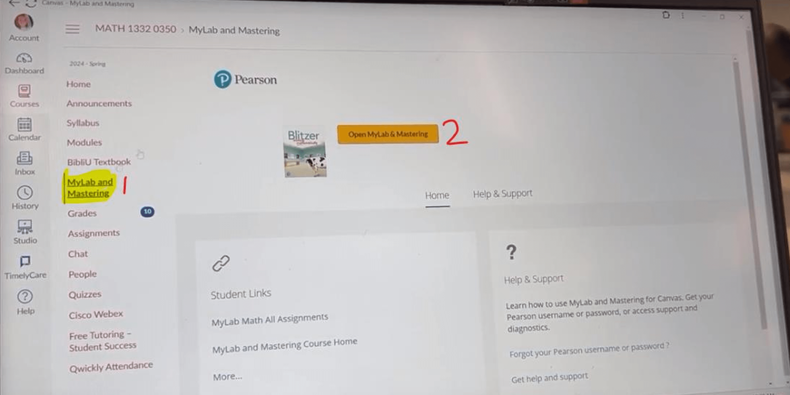 How to Register for Pearson MyLab and Mastering using Canvas BibliU