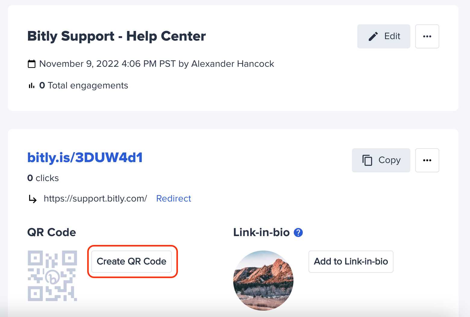 How do I create a QR Code in Bitly? Bitly Support