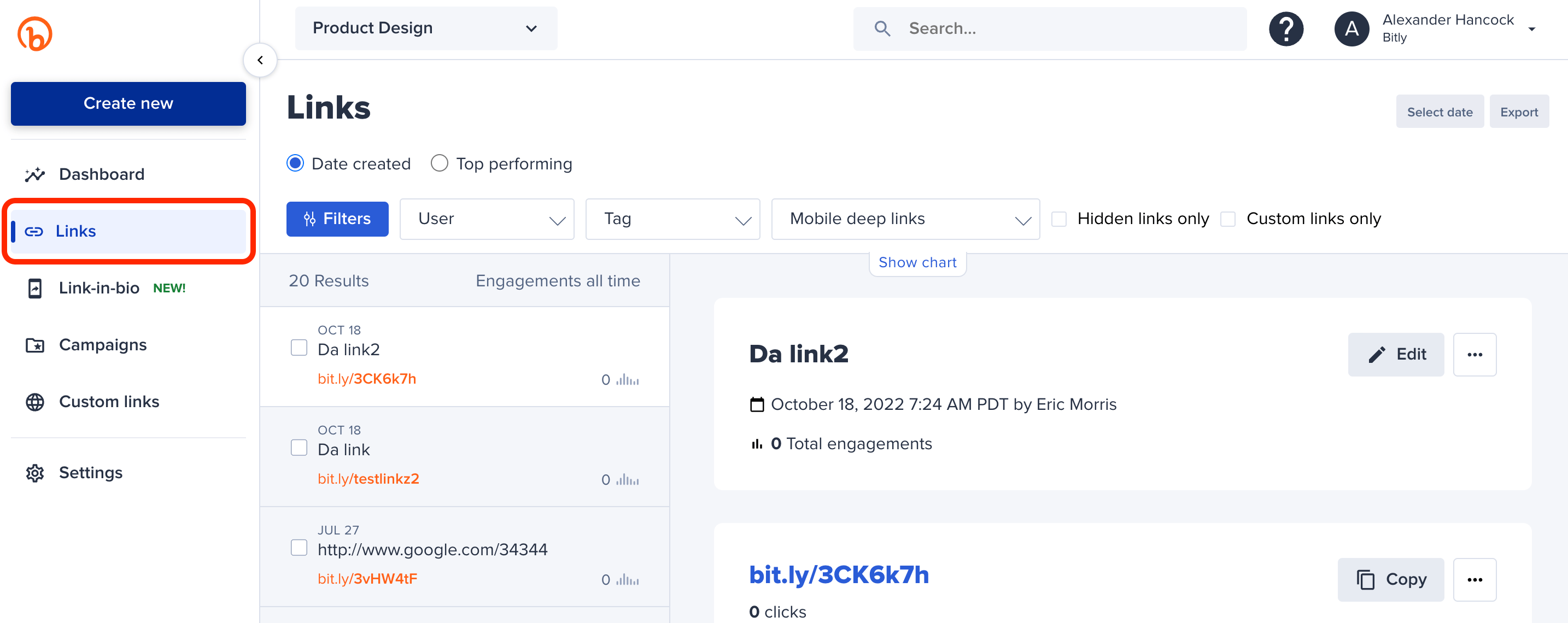 How do I delete or hide a link? Bitly Support