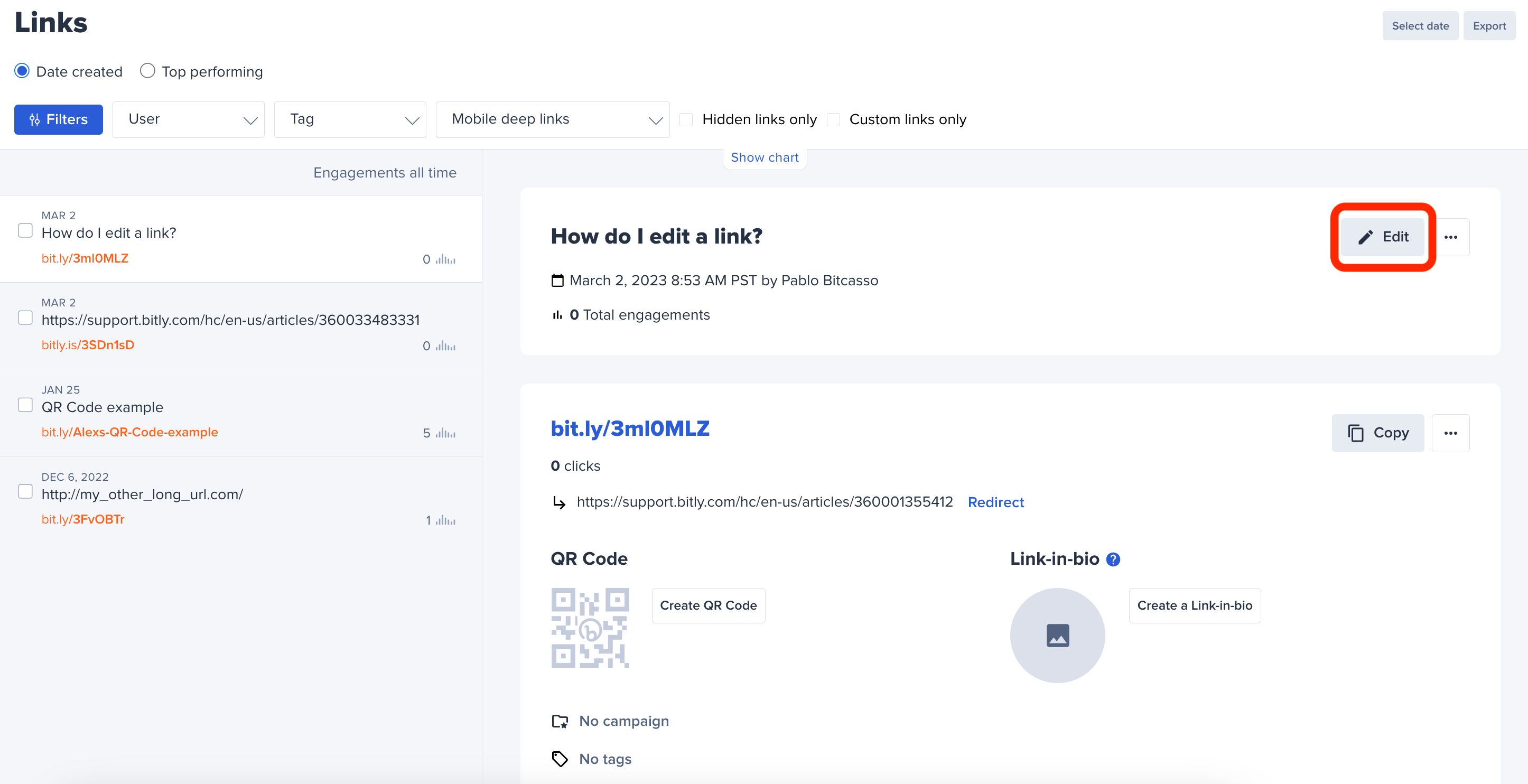 How do I edit a link in Bitly? Bitly Support