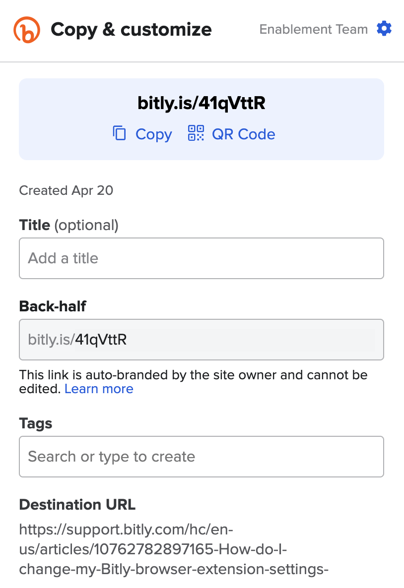 How do I shorten links with the Bitly browser extension? Bitly Support