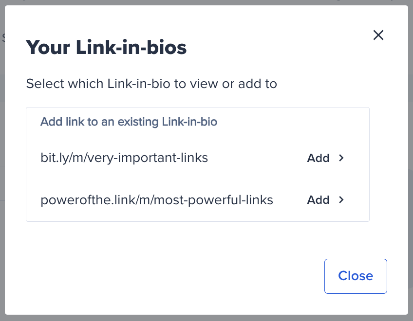 How do I add links to my Linkinbio page? Bitly Support