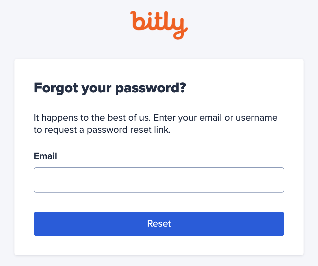 How do I log in to an account created through a third party? Bitly