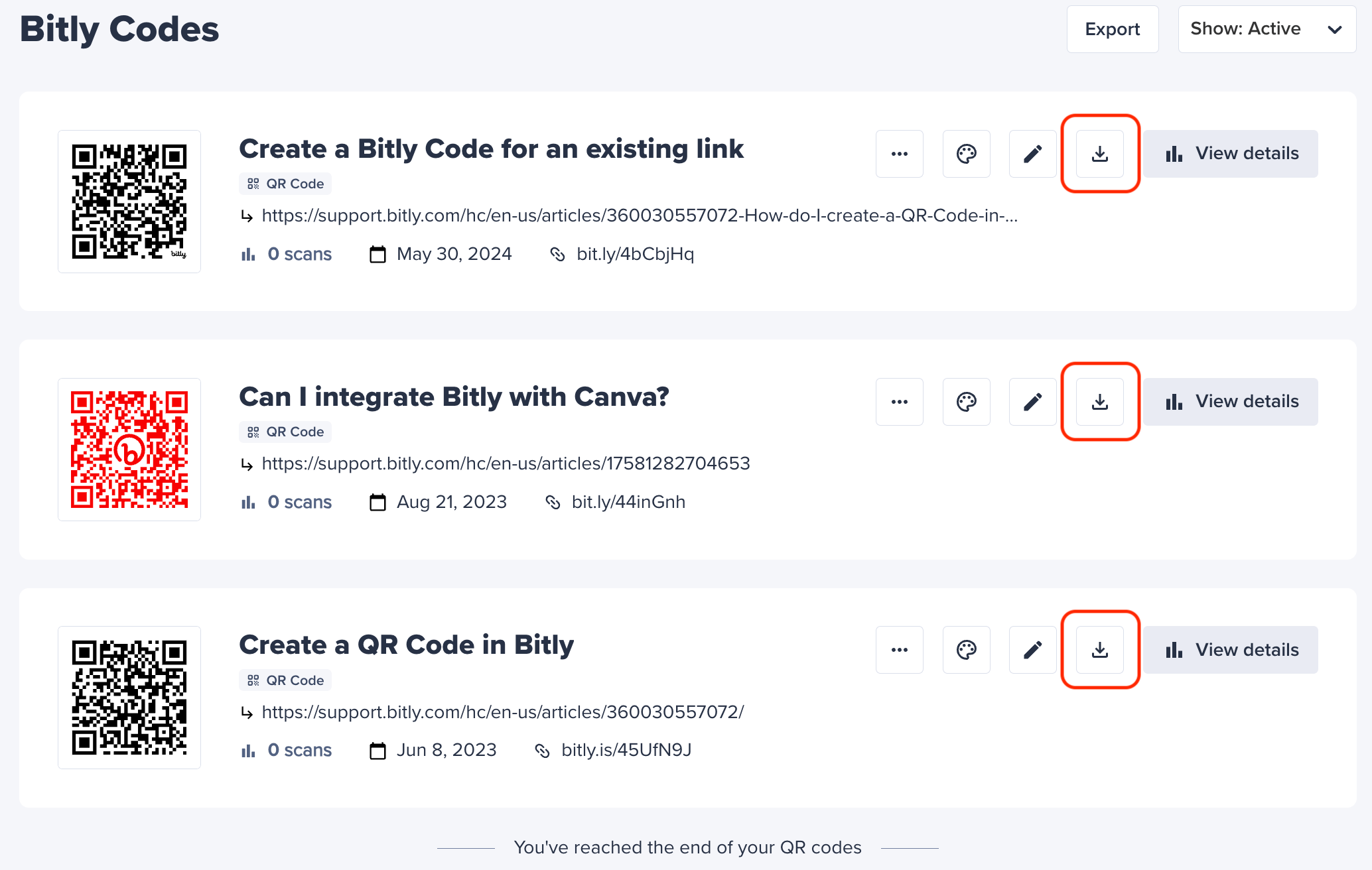 How do I download a QR Code? Bitly Support