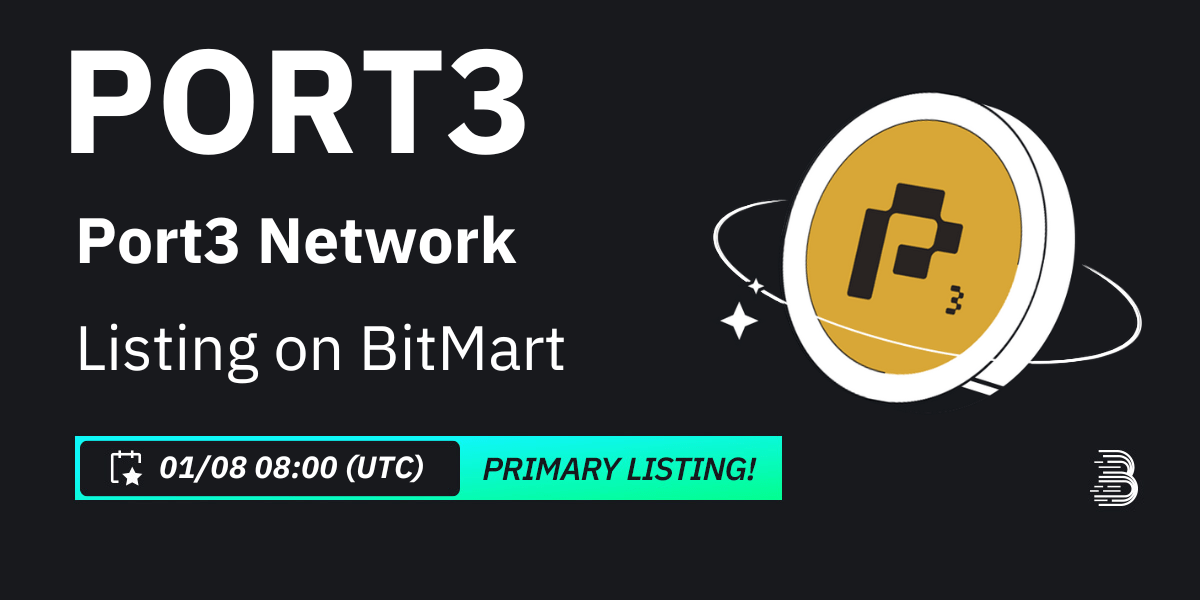 Port3 Network (PORT3) Primary Listing on BitMart – BitMart