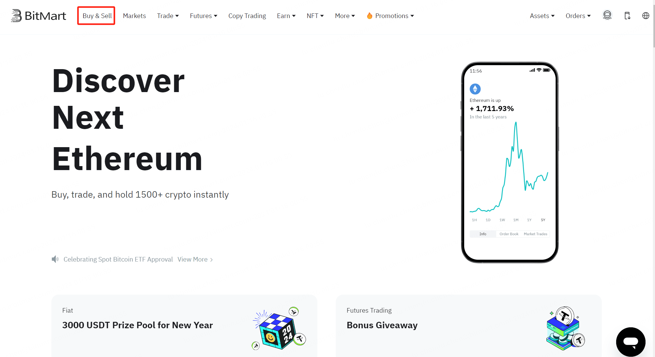 How to Buy & Sell Crypto via Thirdparty on BitMart site BitMart