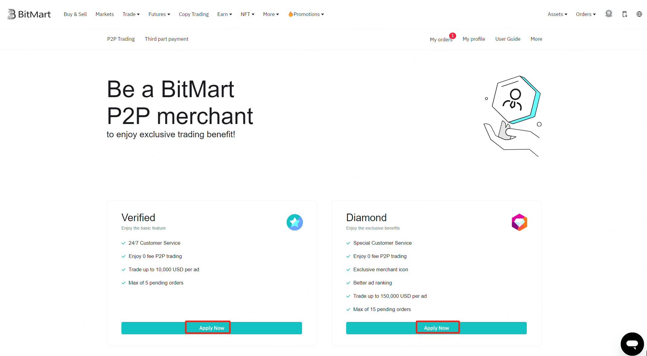 How to a BitMart P2P Merchant BitMart