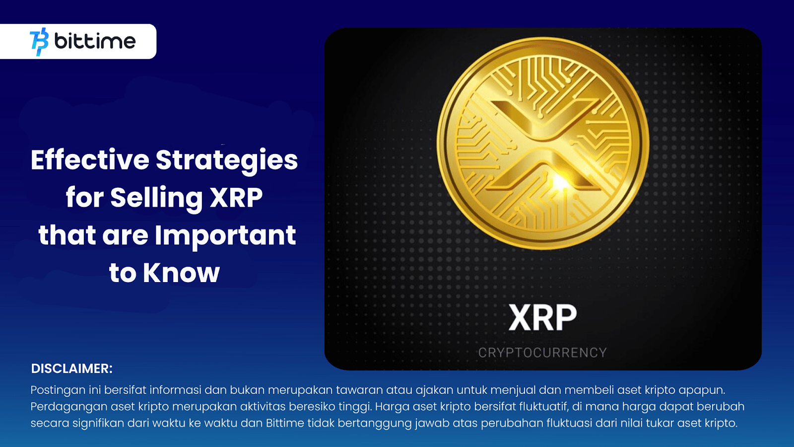 Effective Strategies for Selling XRP that are Important to Know Bittime