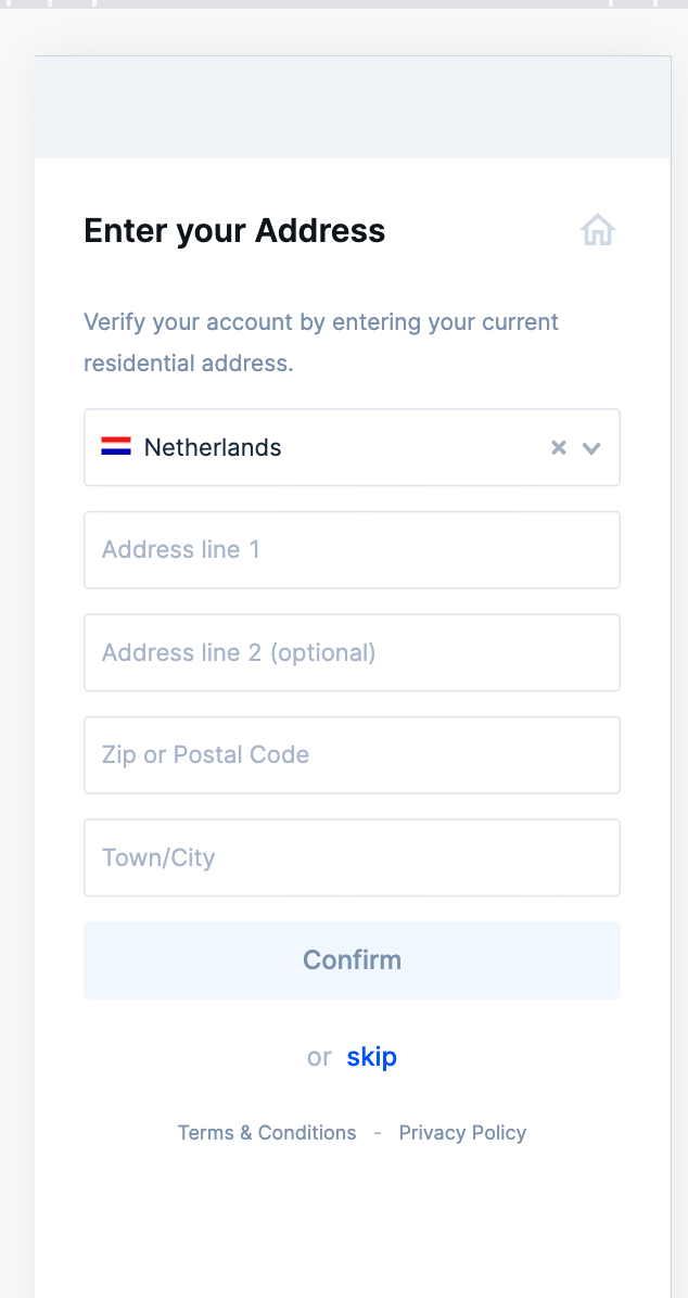 Residential address verification Bitvavo Help Center