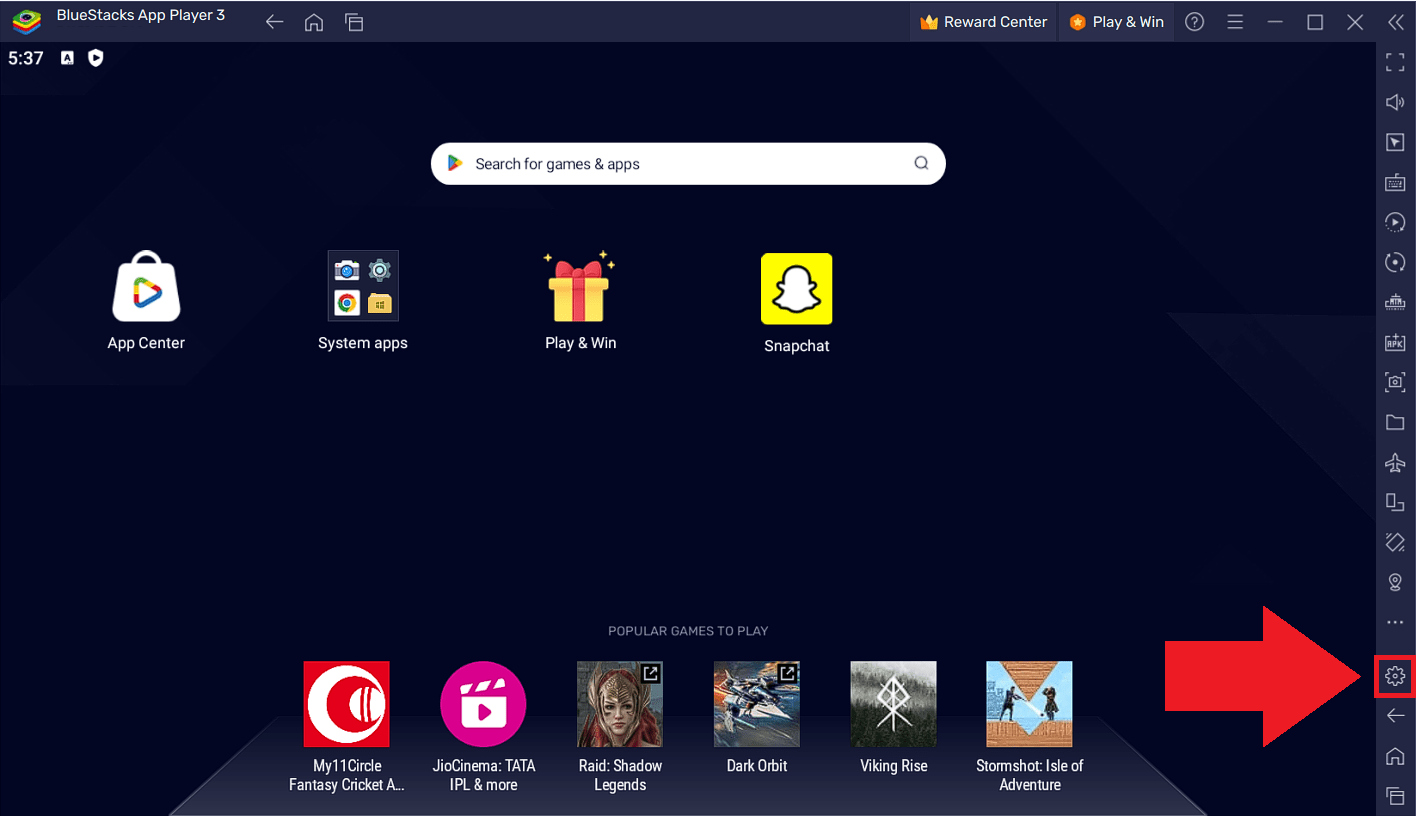 Solution for inverted camera screen in Snapchat on BlueStacks 5