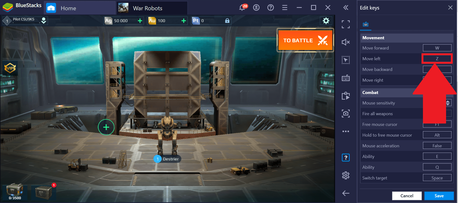 Key controls for War Robots on BlueStacks 4 BlueStacks Support