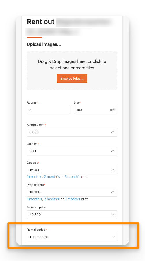 Can I rent out my property for less than one month? BoligPortal Support