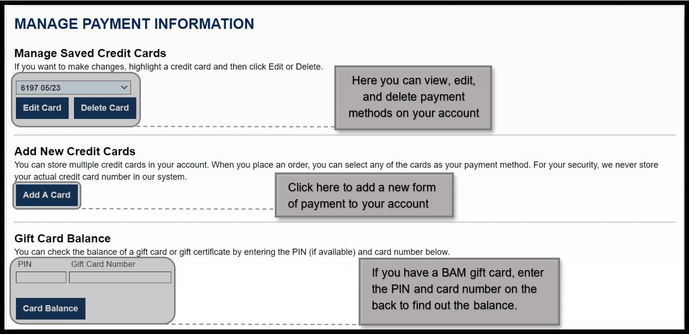 What is the My Account Page? Customer Help Desk