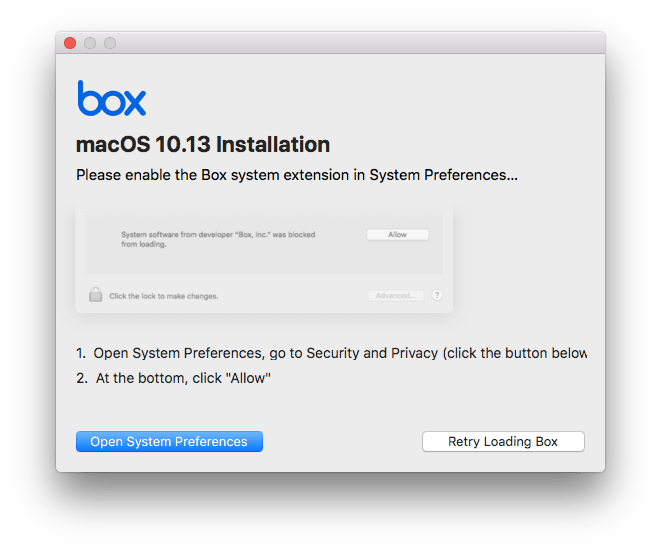 Installing and Updating Box Drive Box Support