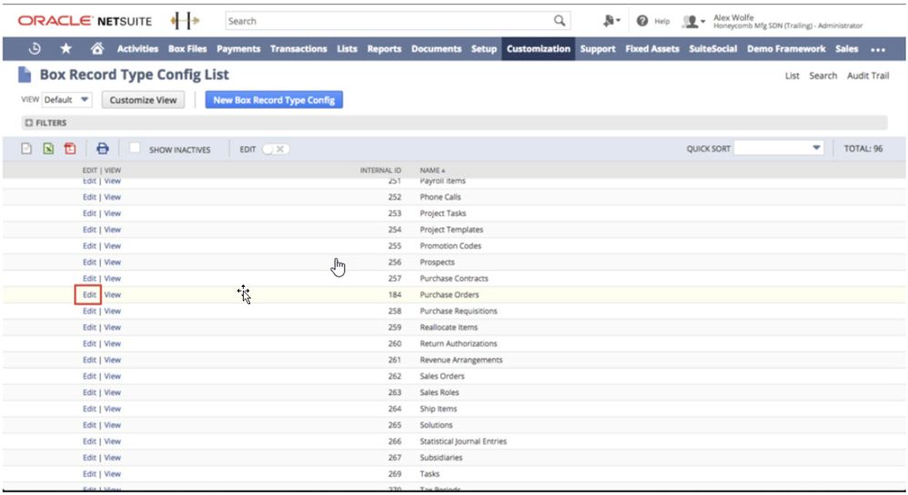 Setting up and Enabling the Box for Oracle NetSuite Integration Box