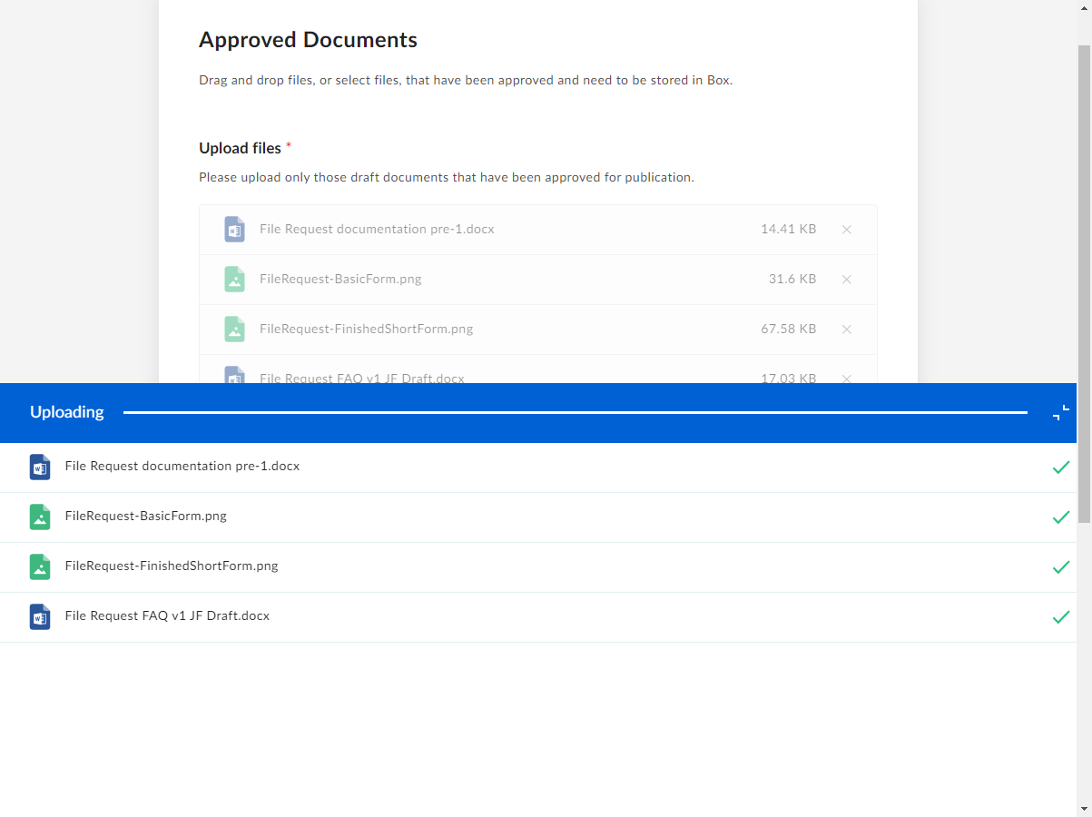 How Content Submitters View and Use File Request Box Support