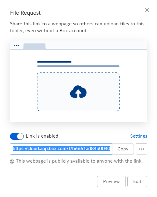 ファイルリクエストを使用してコンテンツを取得する Box Support