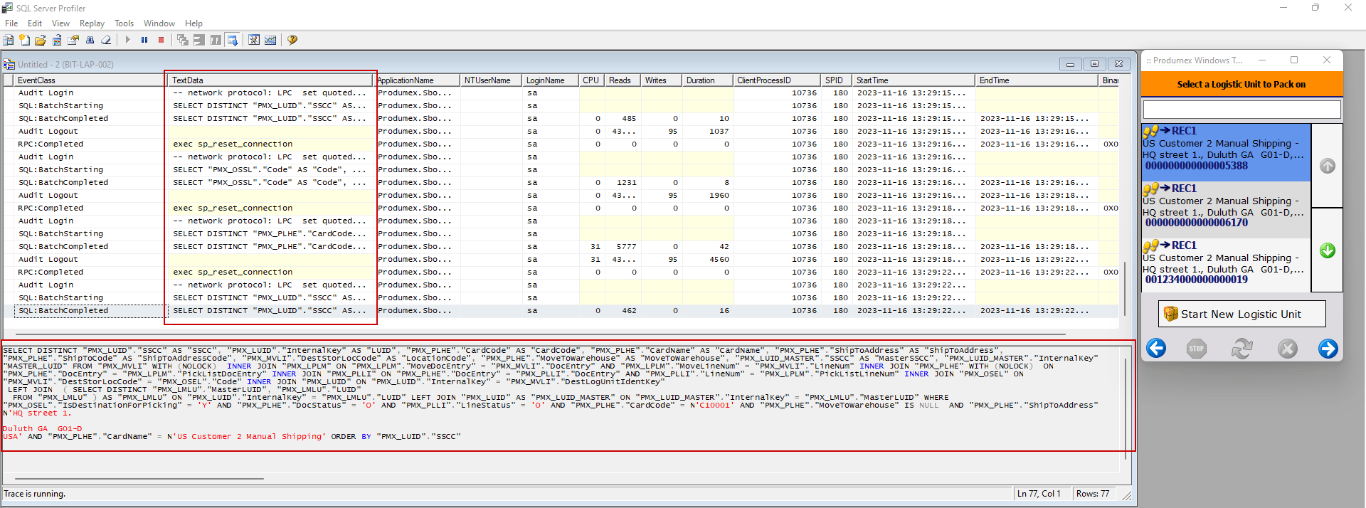 How to use MS SQL Database Engine Tuning advisor for WMS related