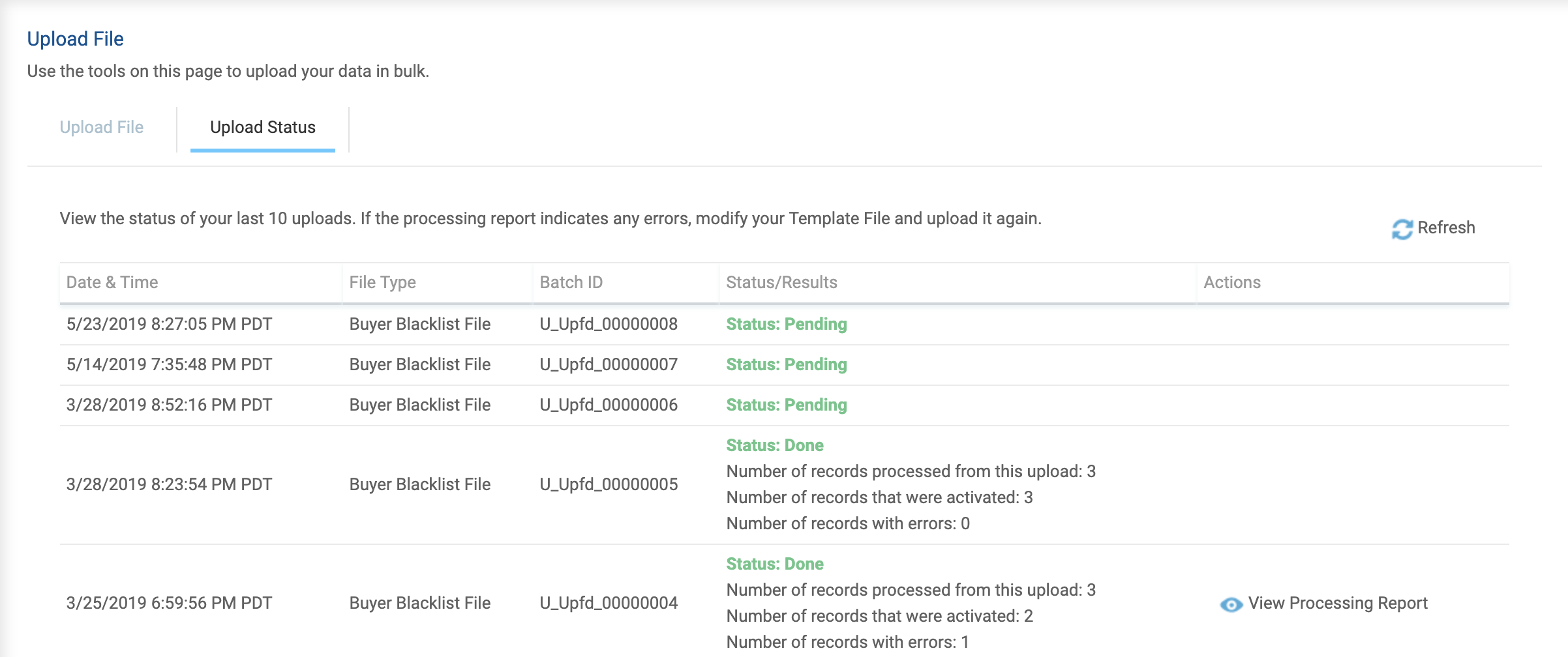 Upload File for Buyer Blacklist File BQool Support