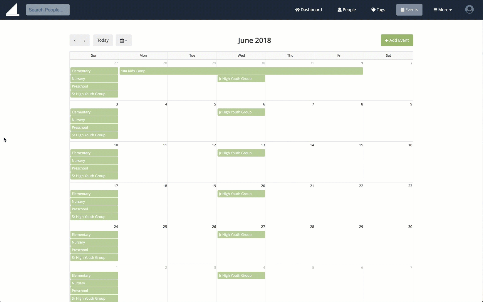 Scheduling Recurring Events Breeze Church Management