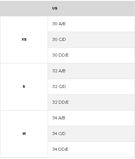 Run Bra Size Guide – Brooks Running Australia