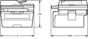 Specifications | HL‑L2464DW | DCP‑L2605DW | DCP‑L2640DW | HL‑L2480DW