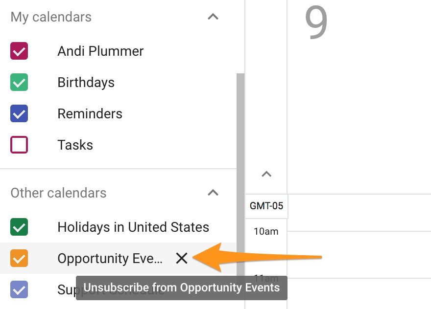 How to remove your BuildingConnected calendar from Google Calendar