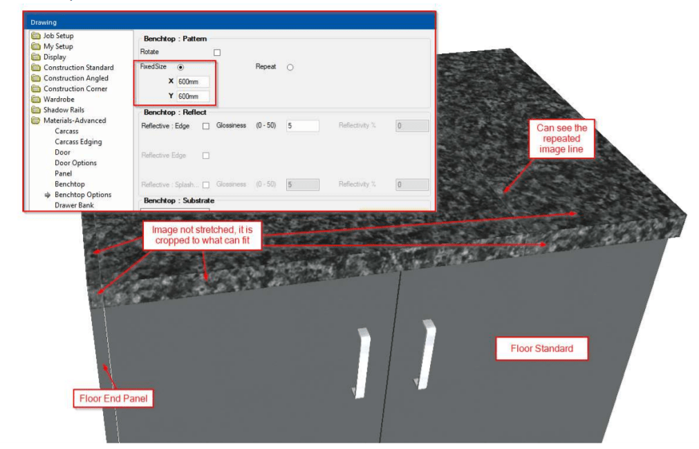 Benchtop Patterns in 3D views