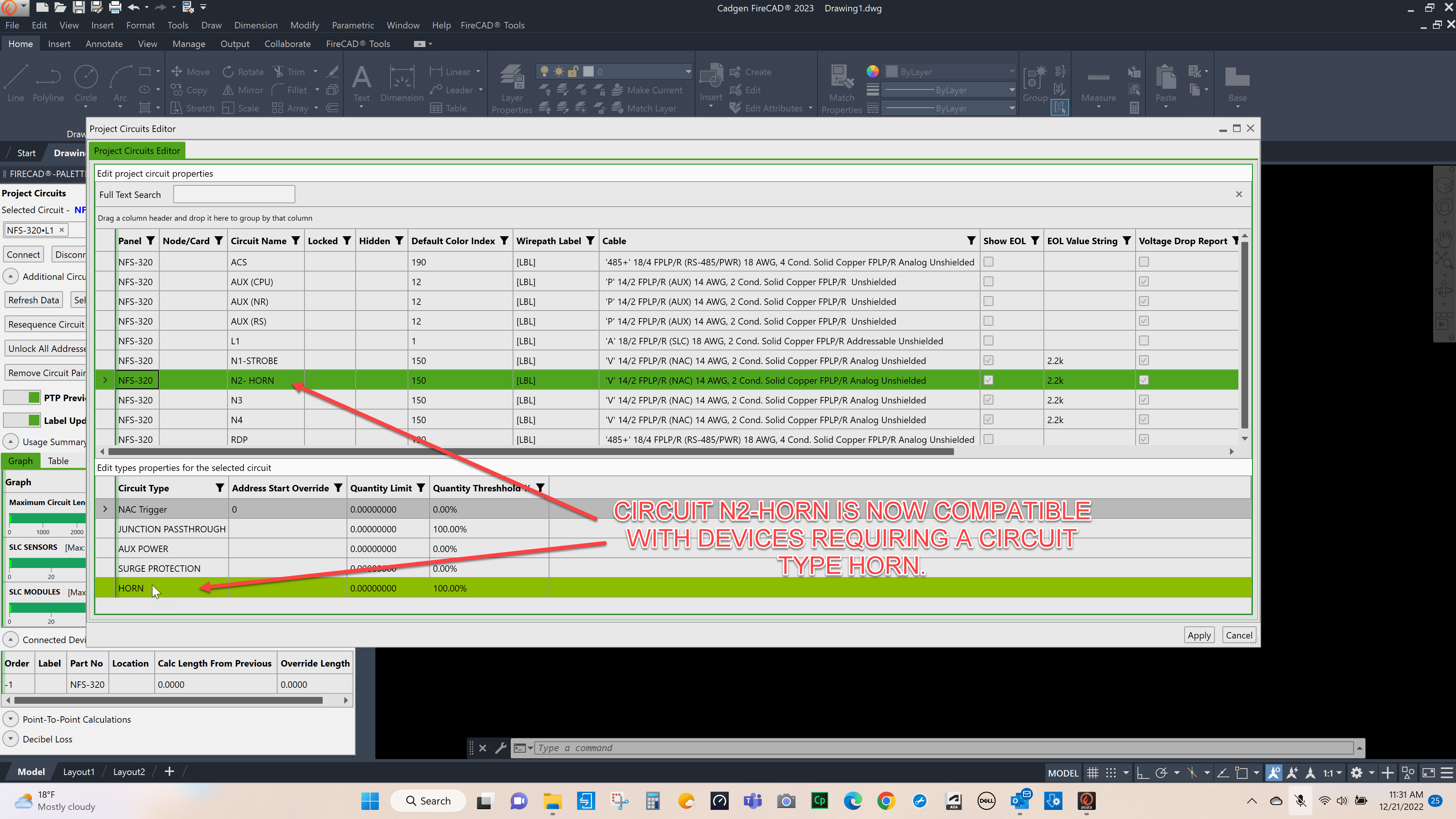 CONNECTING 4WIRE HORNSTROBES TO NAC CIRCUITS Cadgen Software