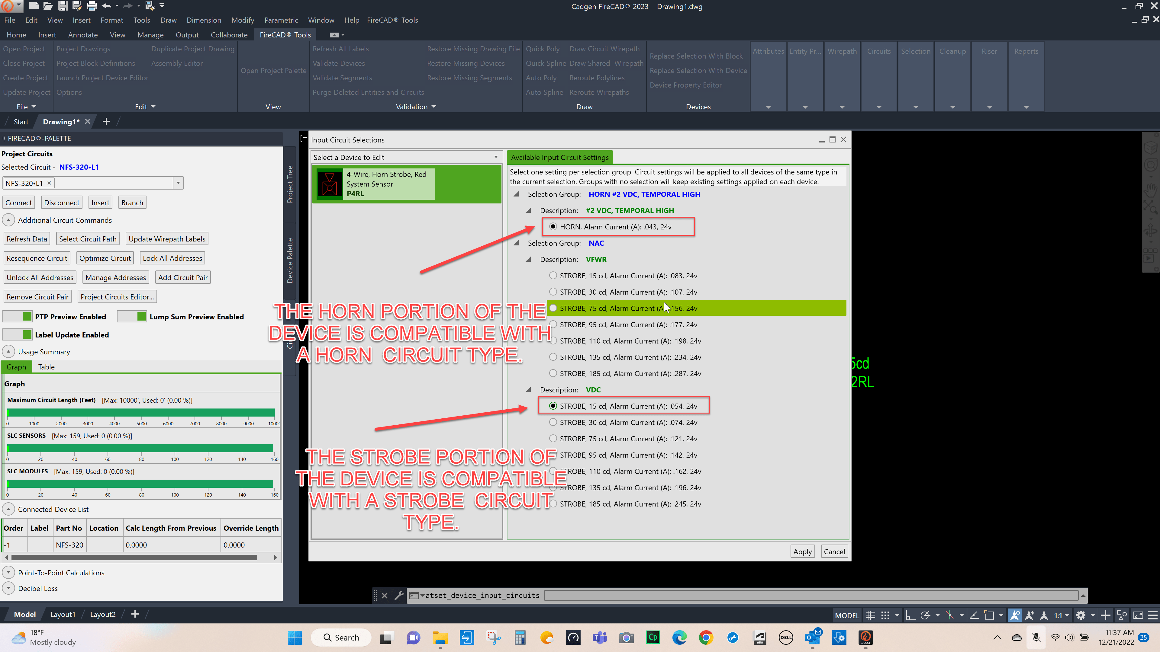 CONNECTING 4WIRE HORNSTROBES TO NAC CIRCUITS Cadgen Software
