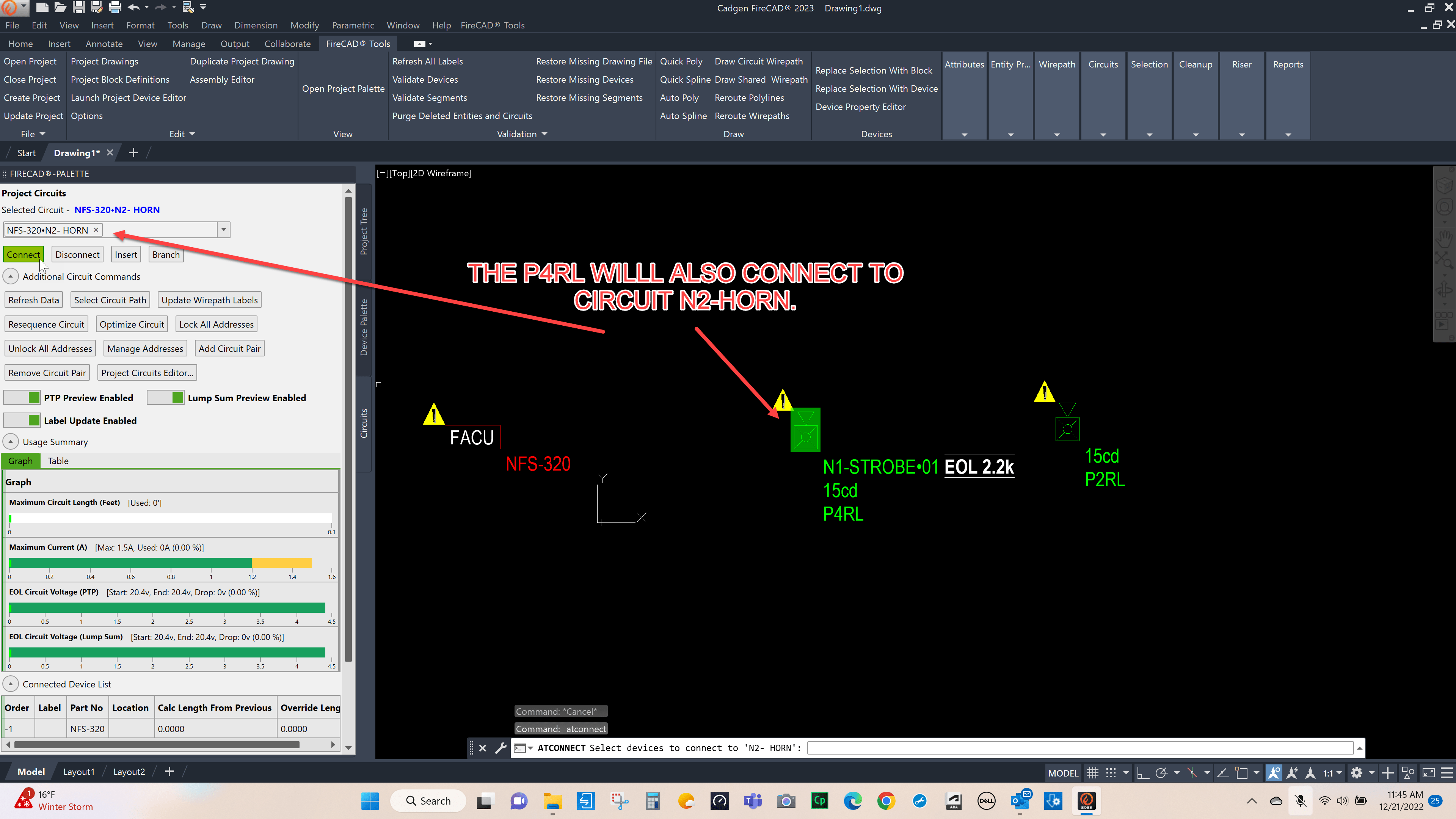 CONNECTING 4WIRE HORNSTROBES TO NAC CIRCUITS Cadgen Software