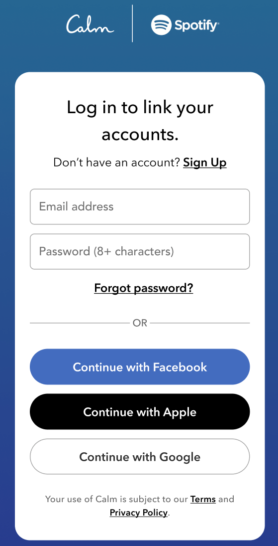 Calm through Spotify Calm Help Center