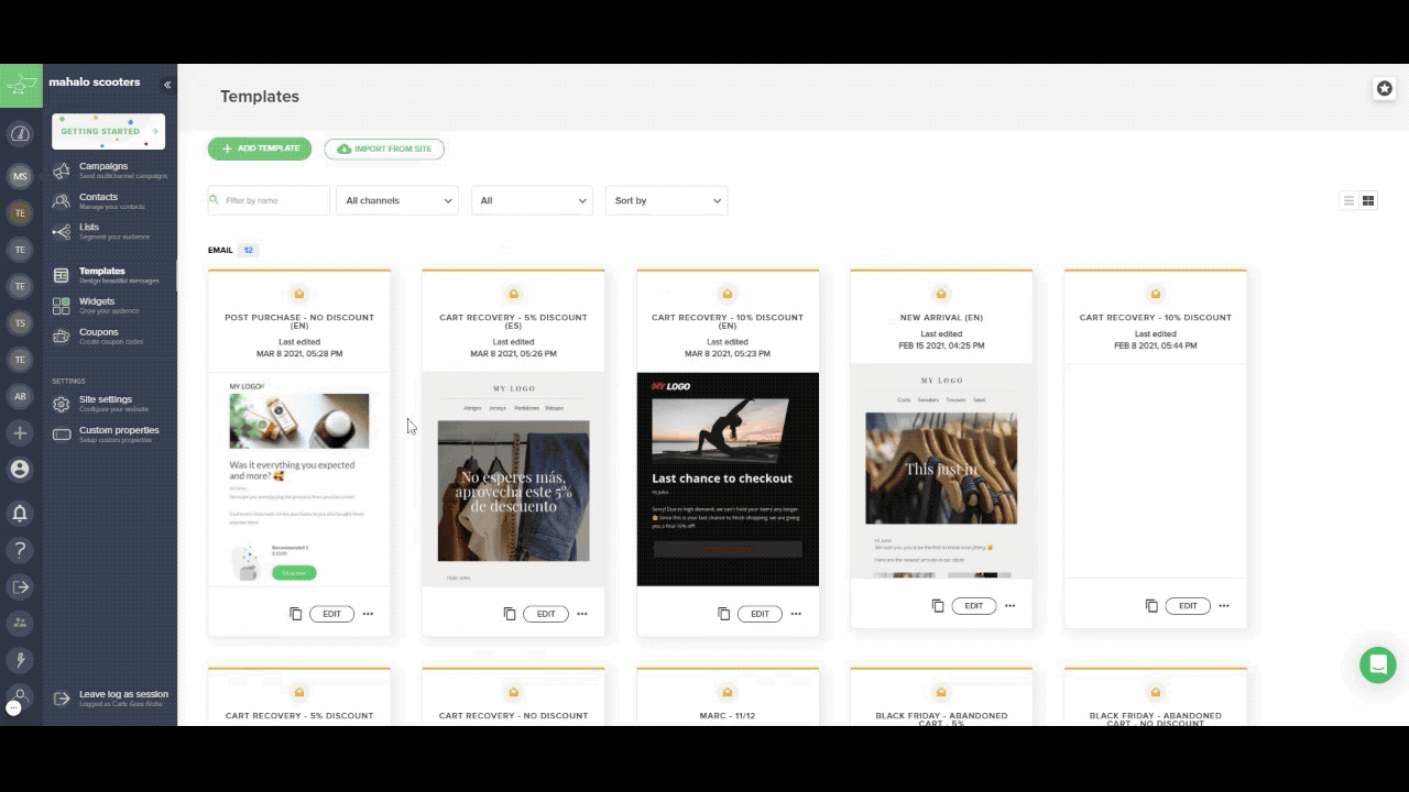 How to create an email template Carts Guru