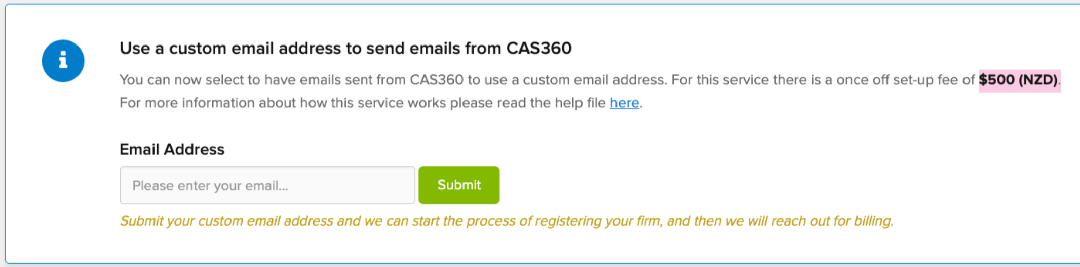 Use your Firm's address to send emails from CAS360 Change the noreply