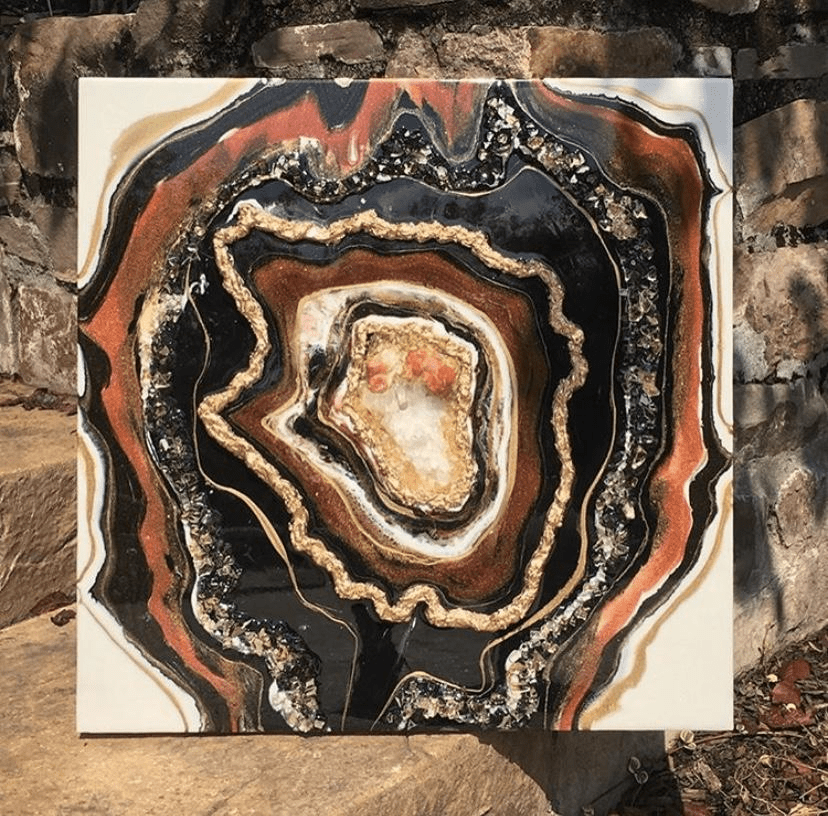 See How These Artists Work Fire Glass Into Their Resin Geode Art