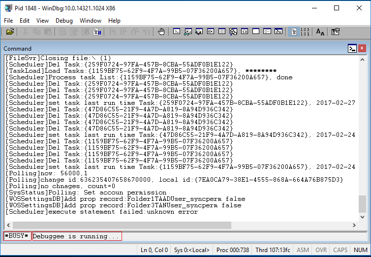 Capture WinDbg crash call stack when you can reproduce it, with Windows