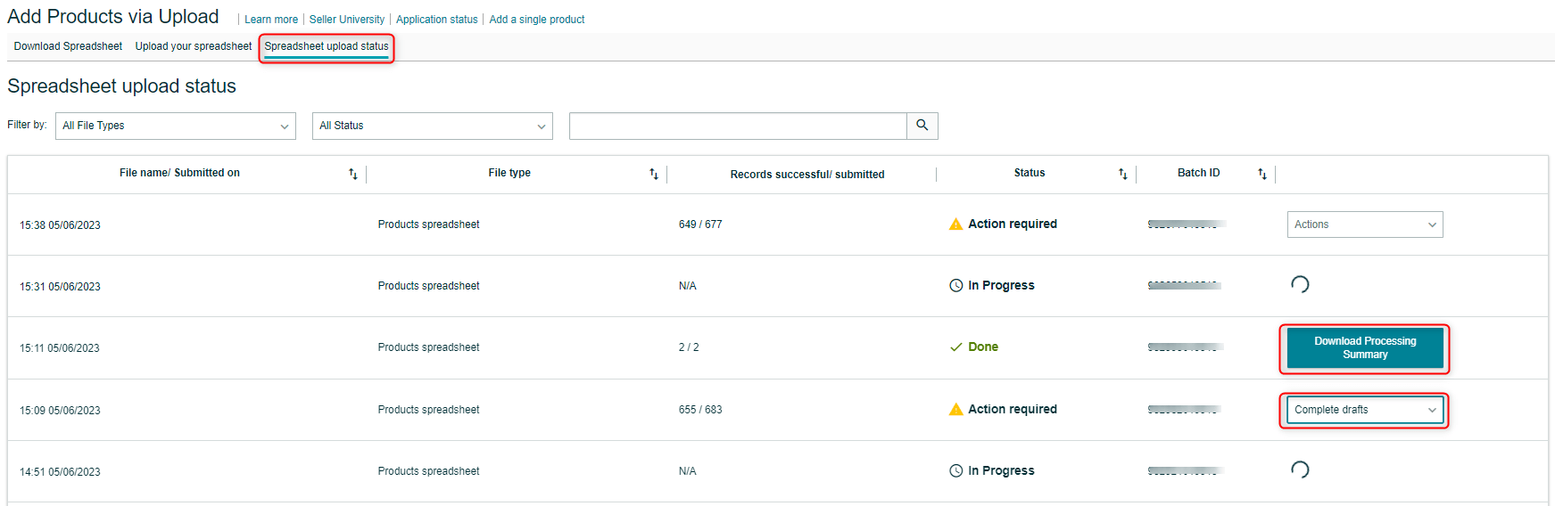 Amazon how to find inventory and processing reports ChannelEngine