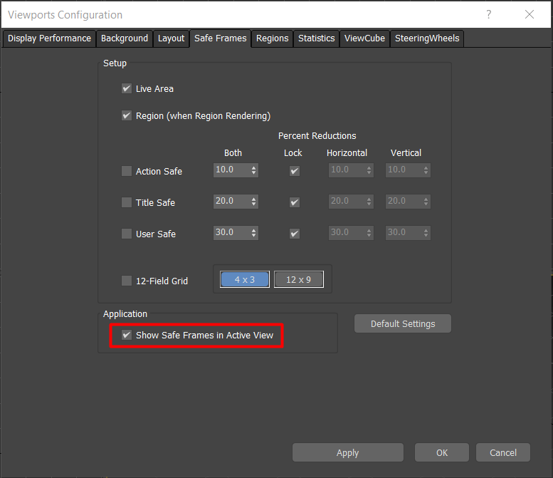 Framing came out different in rendering than in viewport 3ds Max