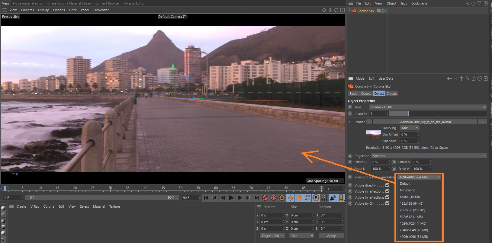 How to set up an HDRI environment in Corona for C4D? Chaos Help Center