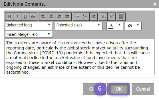 COVID19 How to add Subsequent Events Notes to the Financial Statement