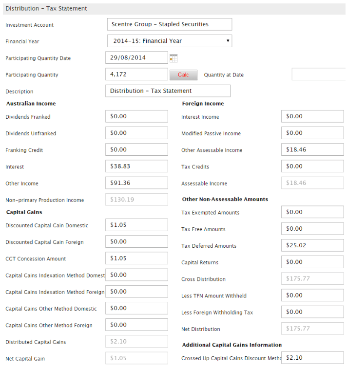 Step 1 Process Westfield Trust (under SCG) and Westfield America Trust