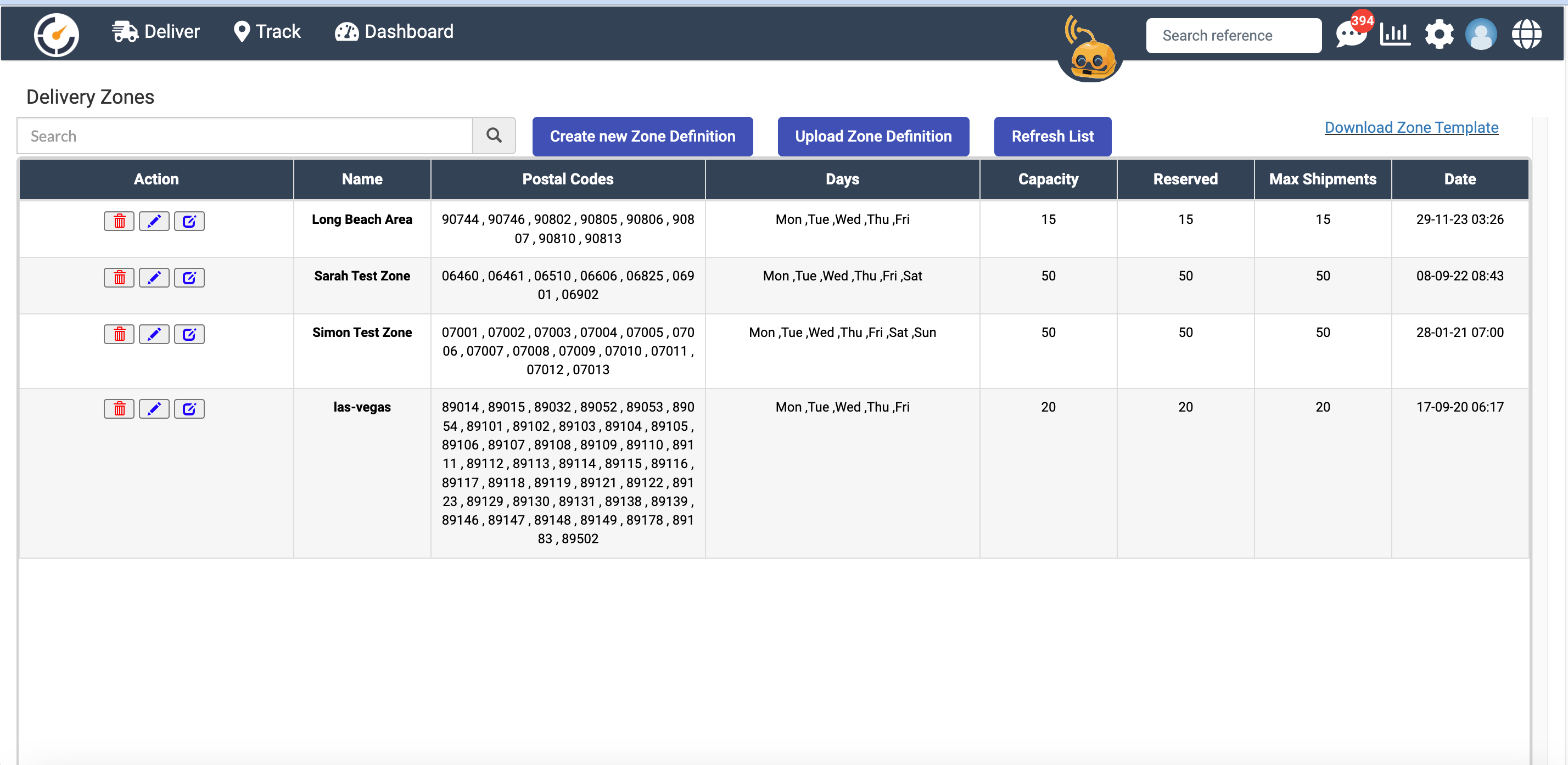 Delivery Zone Clockwork Logistics Systems