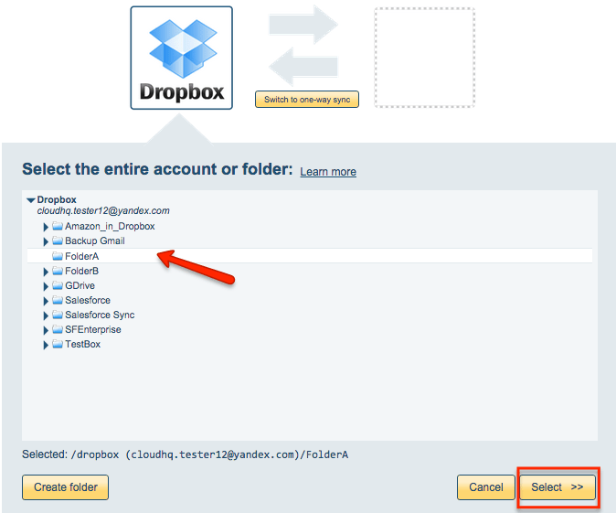 How to sync Dropbox to another Dropbox account cloudHQ Support