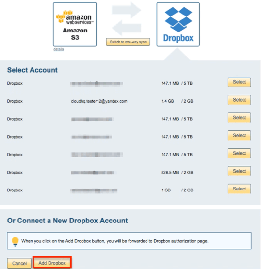 How to sync Amazon S3 and Dropbox cloudHQ Support