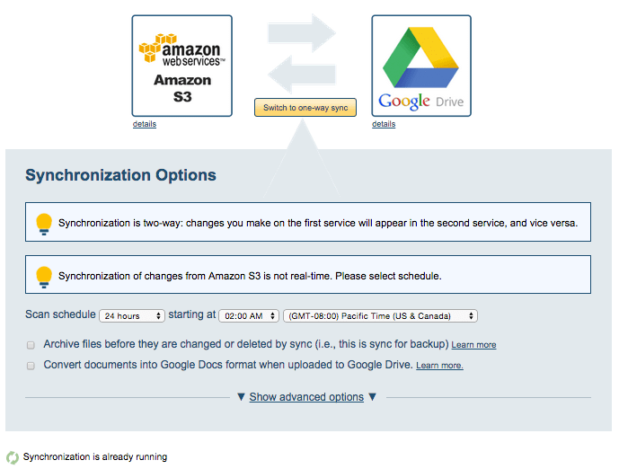 How to sync Amazon S3 and Google Drive cloudHQ Support