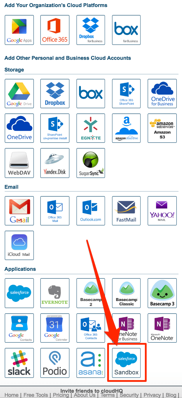 How to authorize Sandbox in Salesforce cloudHQ Support