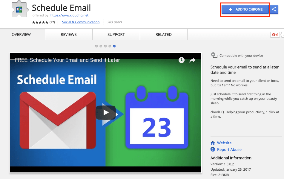 Getting started with Schedule Email for Gmail (How to schedule sending
